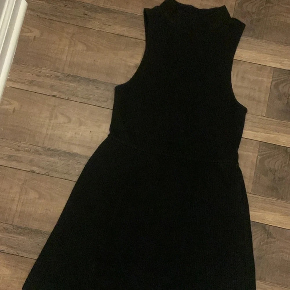 Free people mock neck ribbed dress boho fall wintered contemporary holiday - Picture 3 of 4